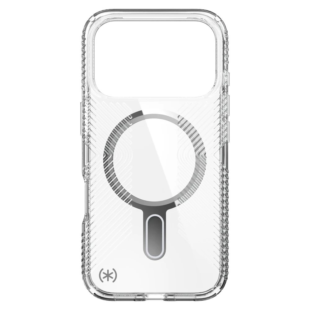 Speck - Presidio Perfect Clear Grip Case with ClickLock for iPhone 17 Pro - Clear