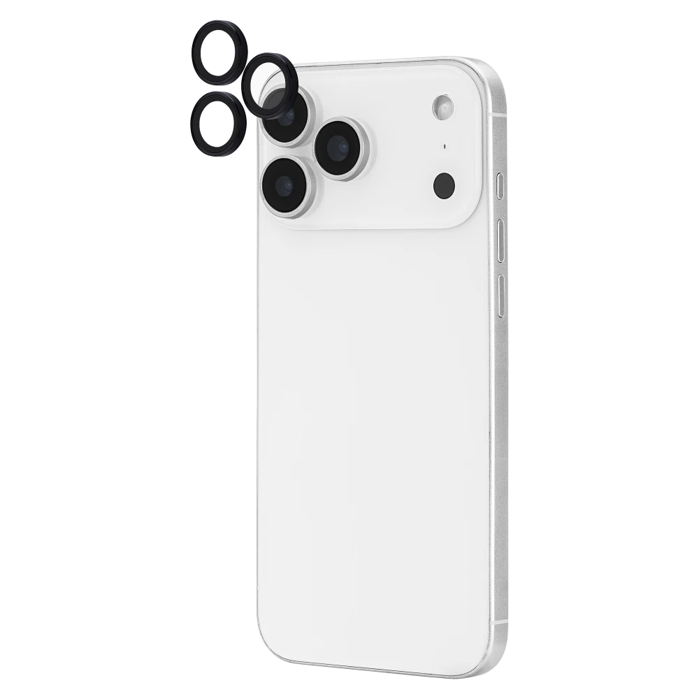 Case-Mate - Aluminum Camera Lens Glass Protector for iPhone 17 Pro Max / 17 Pro - Black