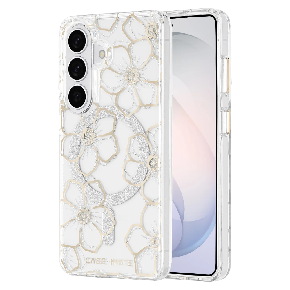 Case-Mate - Floral Gems Case with Magnet for Samsung Galaxy S26 - Gold
