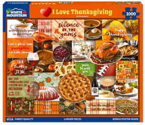 I Love Thanksgiving 1000 piece jigsaw puzzle by White Mountain Puzzles, box image