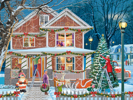 White Mountain Puzzles - Decorating The House (1972pz) - 500 Piece Jigsaw Puzzle