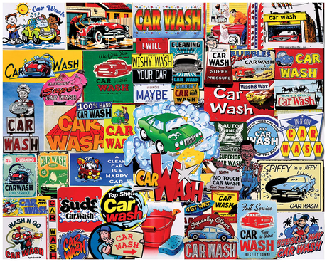 White Mountain Puzzles - Car Wash (2086pz) - 1000 Piece Jigsaw Puzzle