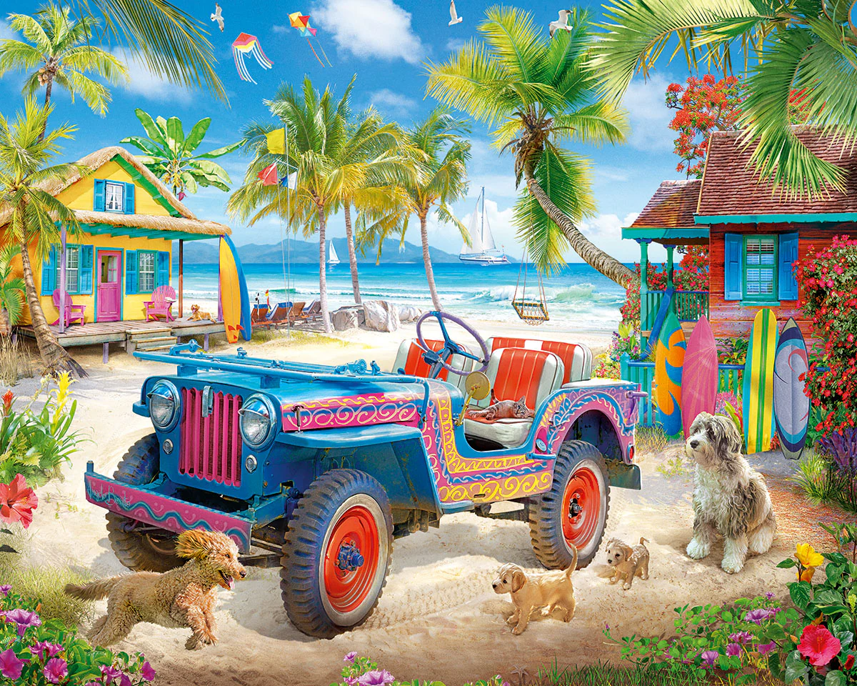 White Mountain Puzzles - Beach Escape (2098pz) - 1000 Piece Jigsaw Puzzle