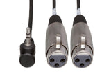 Dual XLR3F to Right-angle 3.5 mm TRS