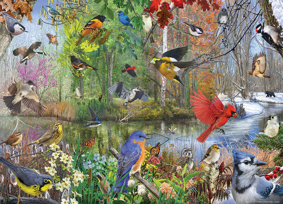 Cobble Hill Birds of the Season | 1000 Piece Puzzle