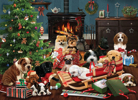 Cobble Hill CHRISTMAS PUPPIES 500 Pieces