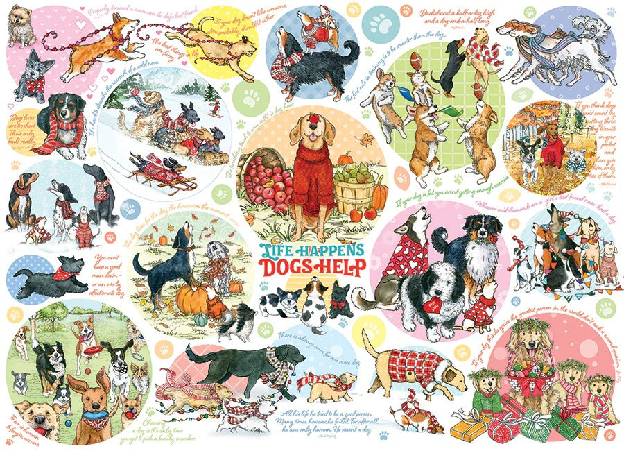Cobble Hill Dog Thoughts 1000 Piece Puzzle