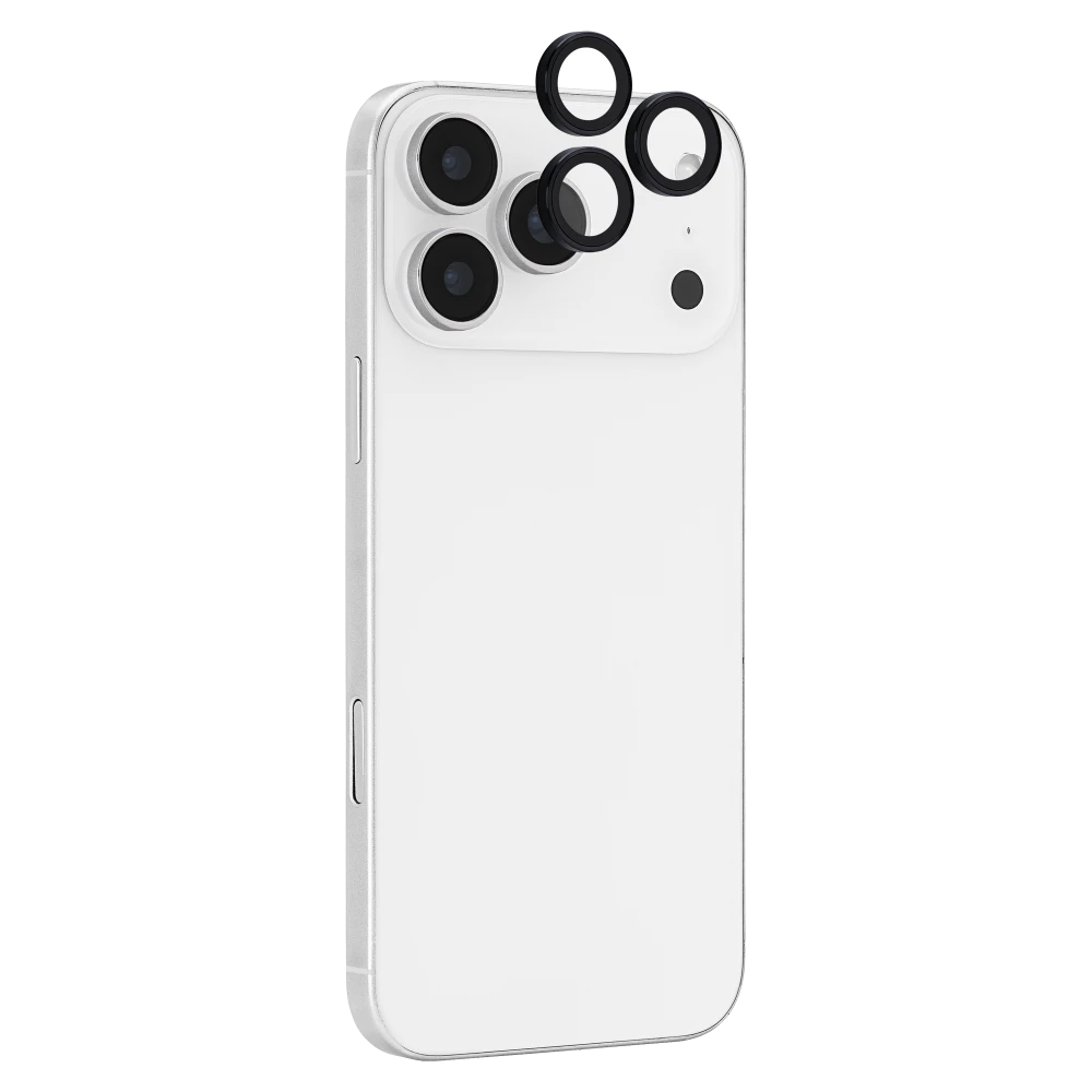 Case-Mate - Aluminum Camera Lens Glass Protector for iPhone 17 Pro Max / 17 Pro - Black