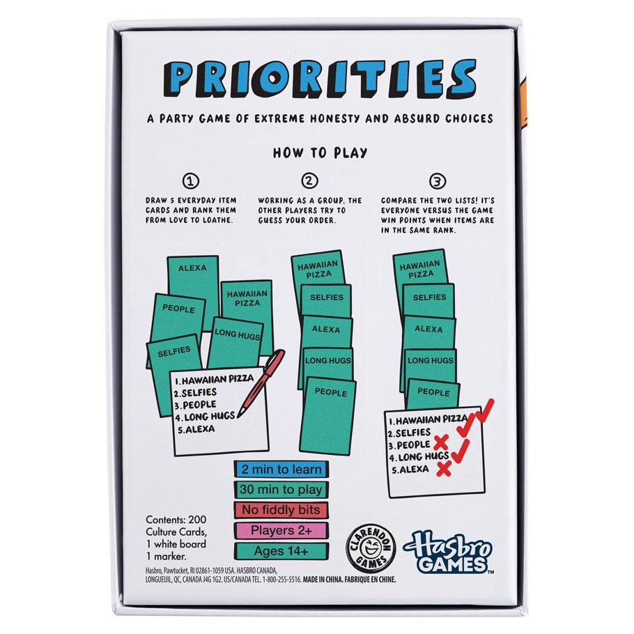 Priorities: A Party Game of Absurd Choices – Cole's Computers