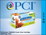PCI Brand Brother TN229XLC Cyan Toner 2.3K Yield