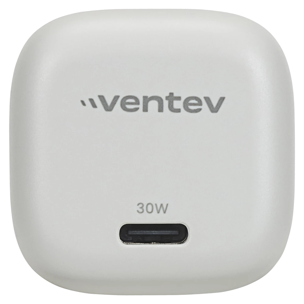 Ventev - 30W Mini Wall Charger and USB C to Apple Lightning Cable - White