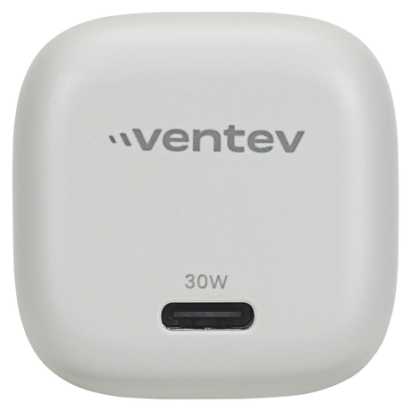 Ventev - 30W Mini Wall Charger and USB C to Apple Lightning Cable - White