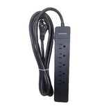 RadioShack 6 Outlet Power Strip with 2 USB-A inputs 5V and 90J Surge Protector 6100855
