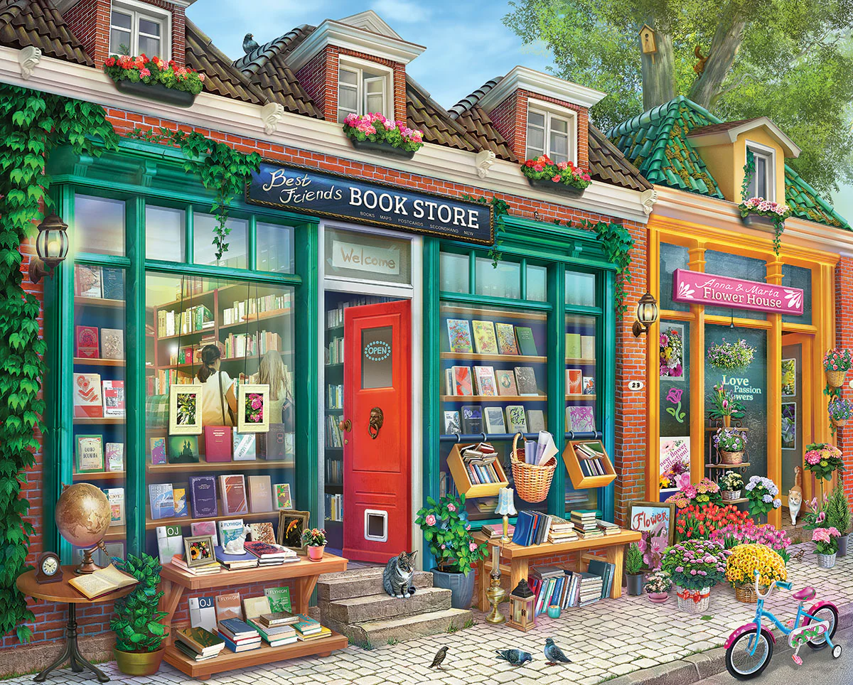 White Mountain Puzzles - Best Friends Book Store (2131pz) - 500 Piece Jigsaw Puzzle
