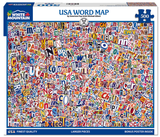White Mountain Puzzles - USA Word Map - 500 Piece Jigsaw Puzzle