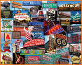 White Mountain Puzzles - Signs Across America (2145pz) - 1000 Piece Jigsaw Puzzle