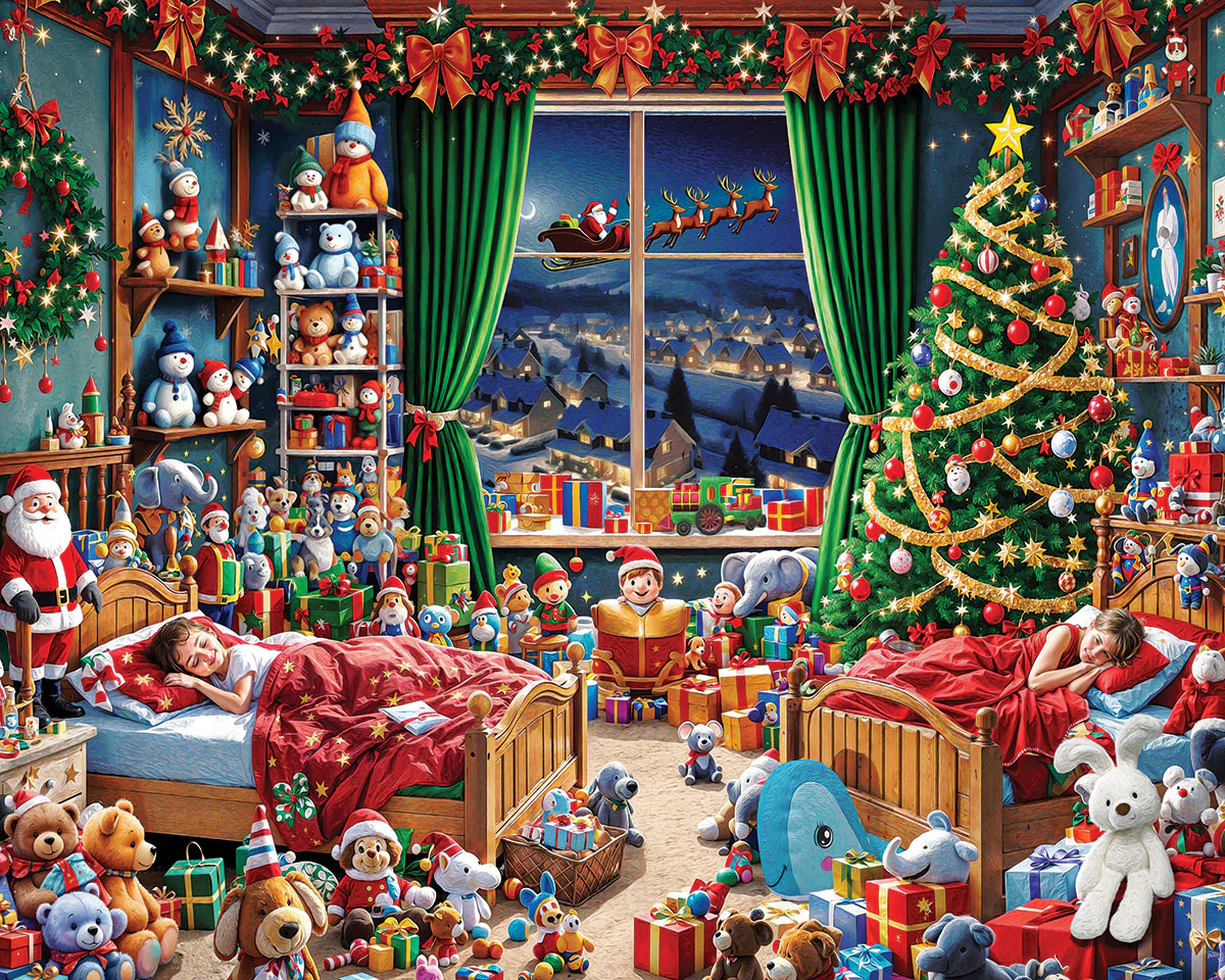 White Mountain Puzzles - Twas The Night Before Christmas (2137pz) 1000 Piece Jigsaw Puzzle