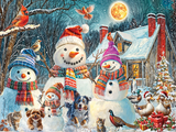 White Mountain Puzzles - Frosty & Friends (2144pz) - 300 Piece Jigsaw Puzzle