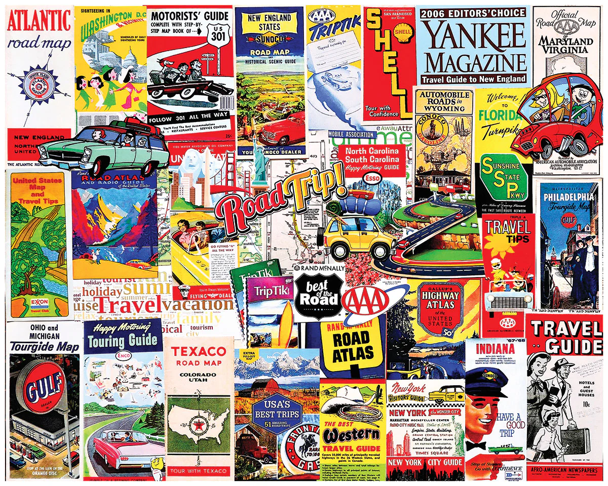White Mountain Puzzles - US Maps & Travel Guides (2163pz) - 1000 Piece Jigsaw Puzzle