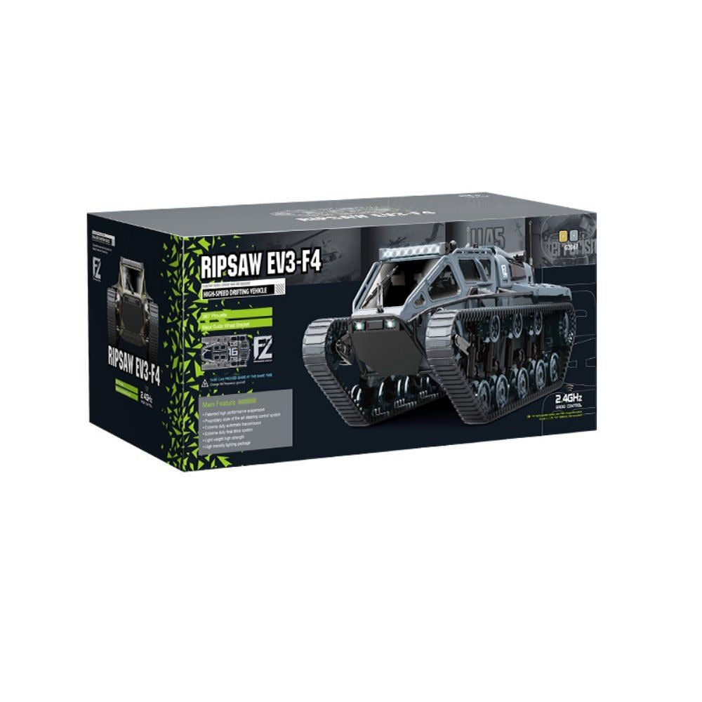 Shock Absorption, LED Lights, Beige All-Terrain RC Stunt Tank (Ripsaw EV3-F4) - 7.5 mph, 164 ft Range, 360° Rotation & 30° Climb, Shock Absorption, LED Lights, Beige