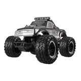 Off-Road RC Stunt Truck (1:18) - All-Terrain, LED Lights & Shock Absorbers, 9 mph, 164 ft Range, 20 Min Playtime, USB Rechargeable, Gray