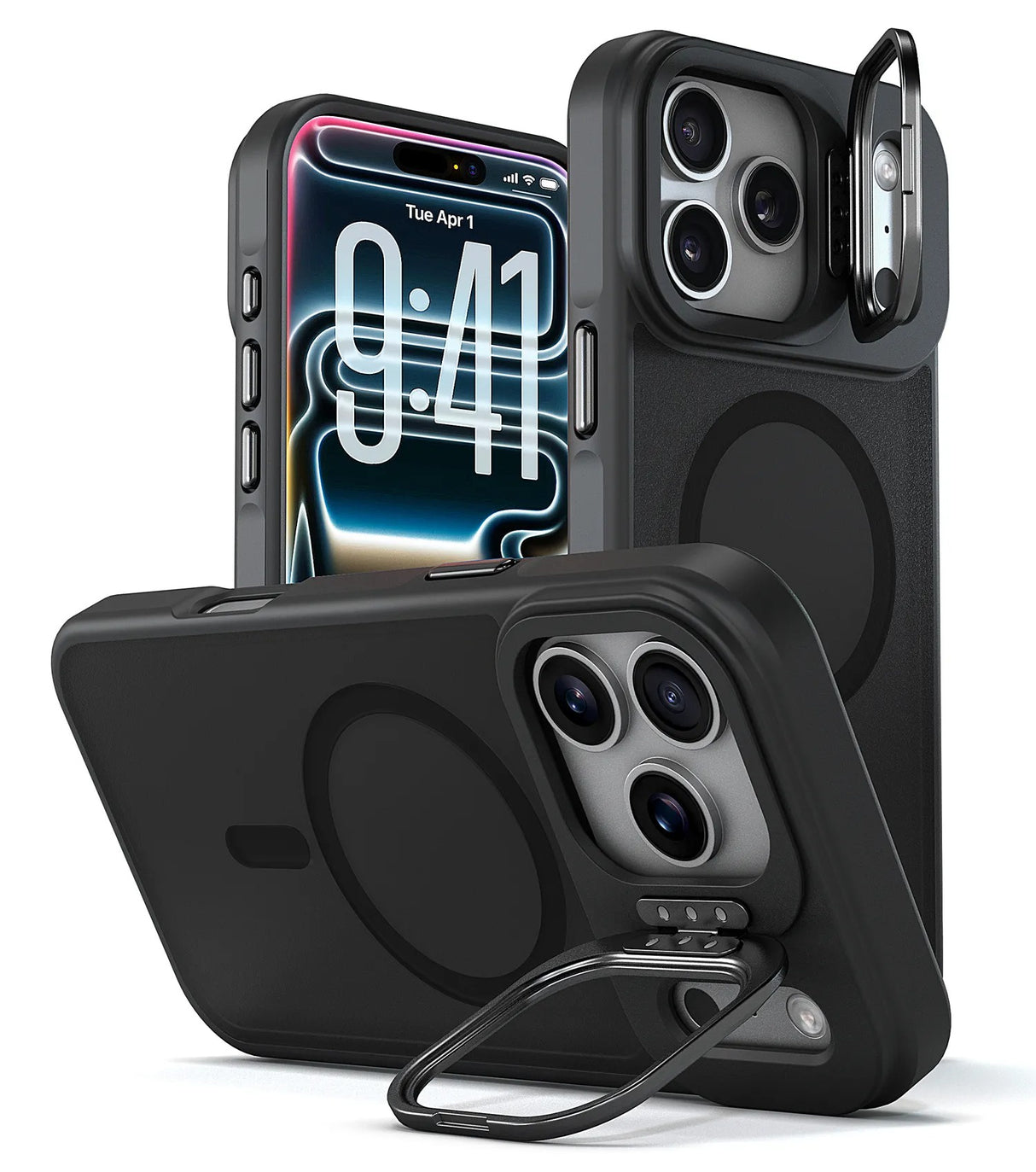 xBase iPhone 17 Pro Max - DuoHybrid w/ Kickstand MagSafe - Protective Case - Black