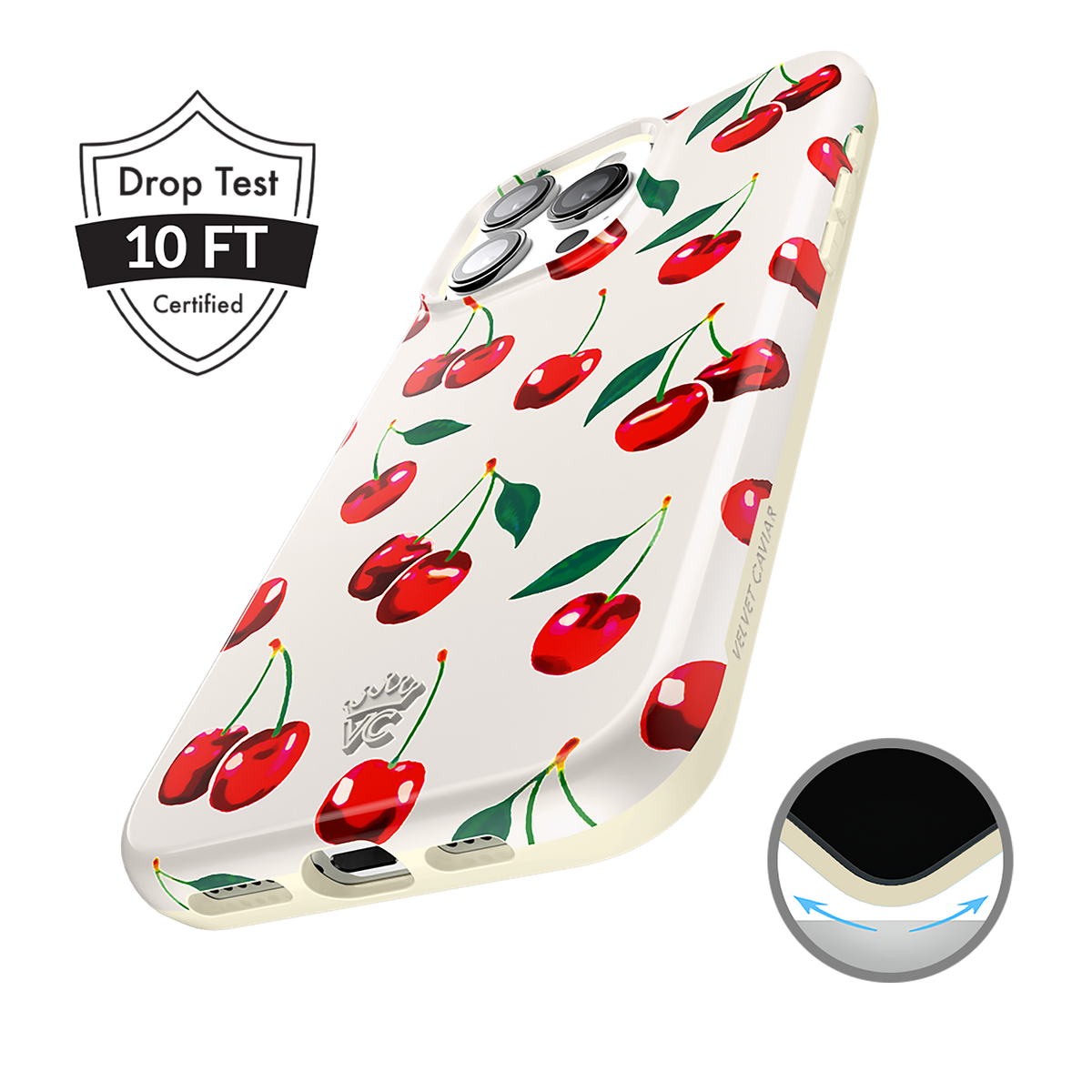 Velvet Caviar - Magsafe Case For Apple Iphone 16 Pro - Mon Cheri Cherry