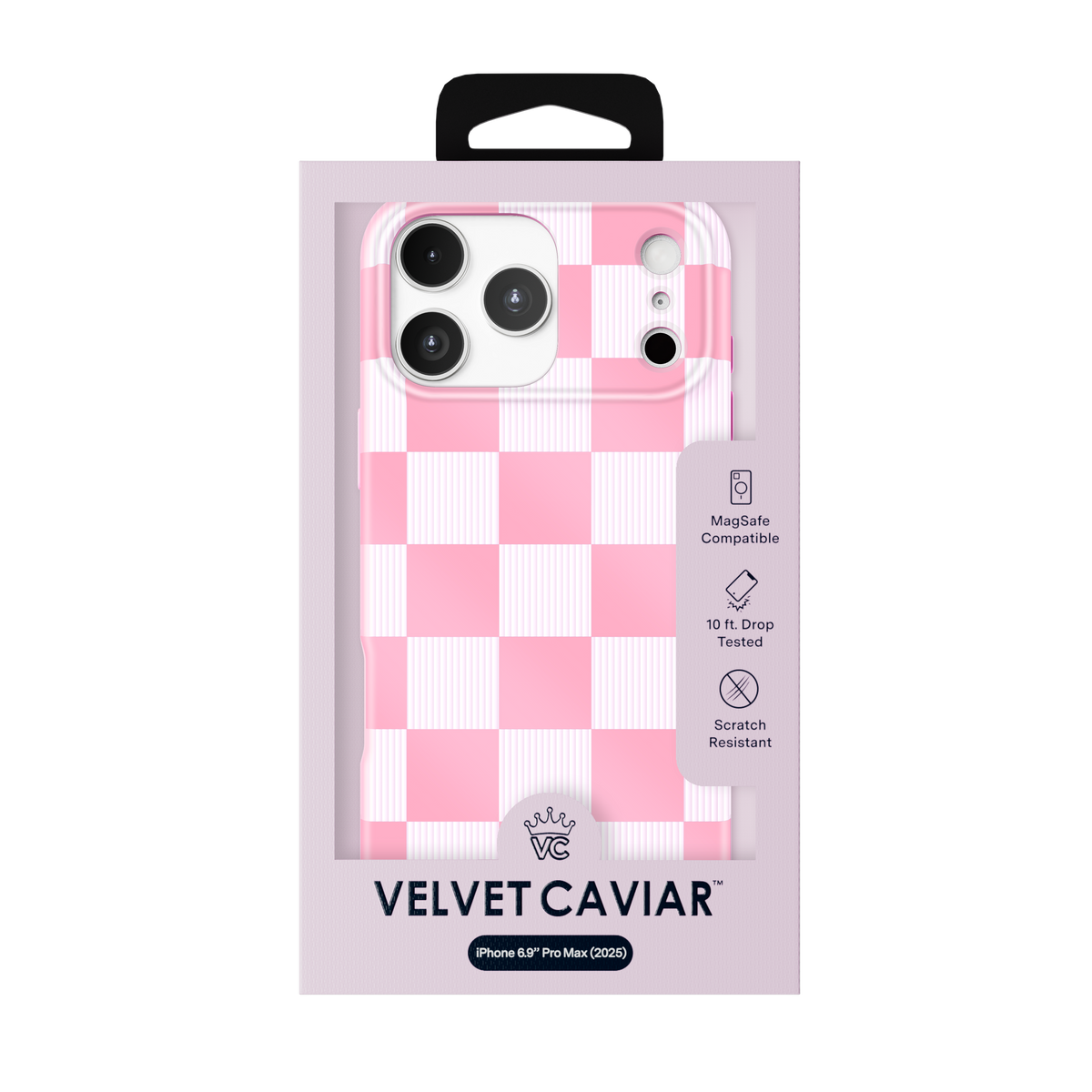 VELVET CAVIAR - MagSafe Case for Apple iPhone 17 Pro Max - Pink Vibe Checker