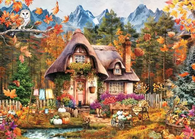 Pumpkin Cottage 1000 pc Puzzle