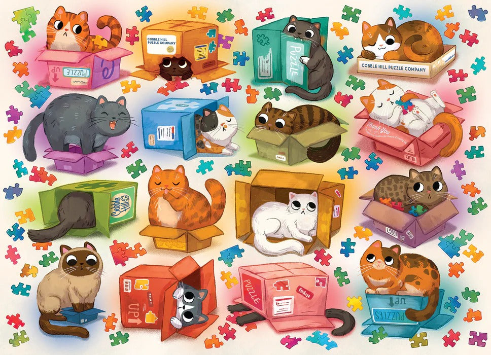 Cobble Hill Cats vs Puzzles 1000 Piece Puzzle