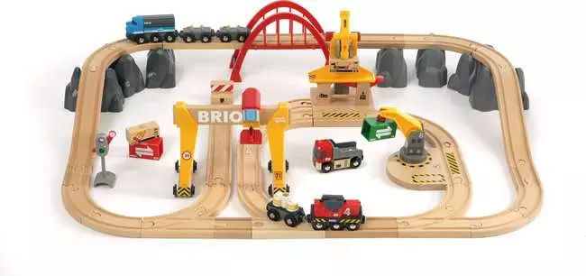 BRIO World Train Set Cargo Railway Deluxe Set