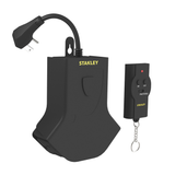 STANLEY 3-AC Outlet Outdoor Grounded Power Hub with Remote Transmitter