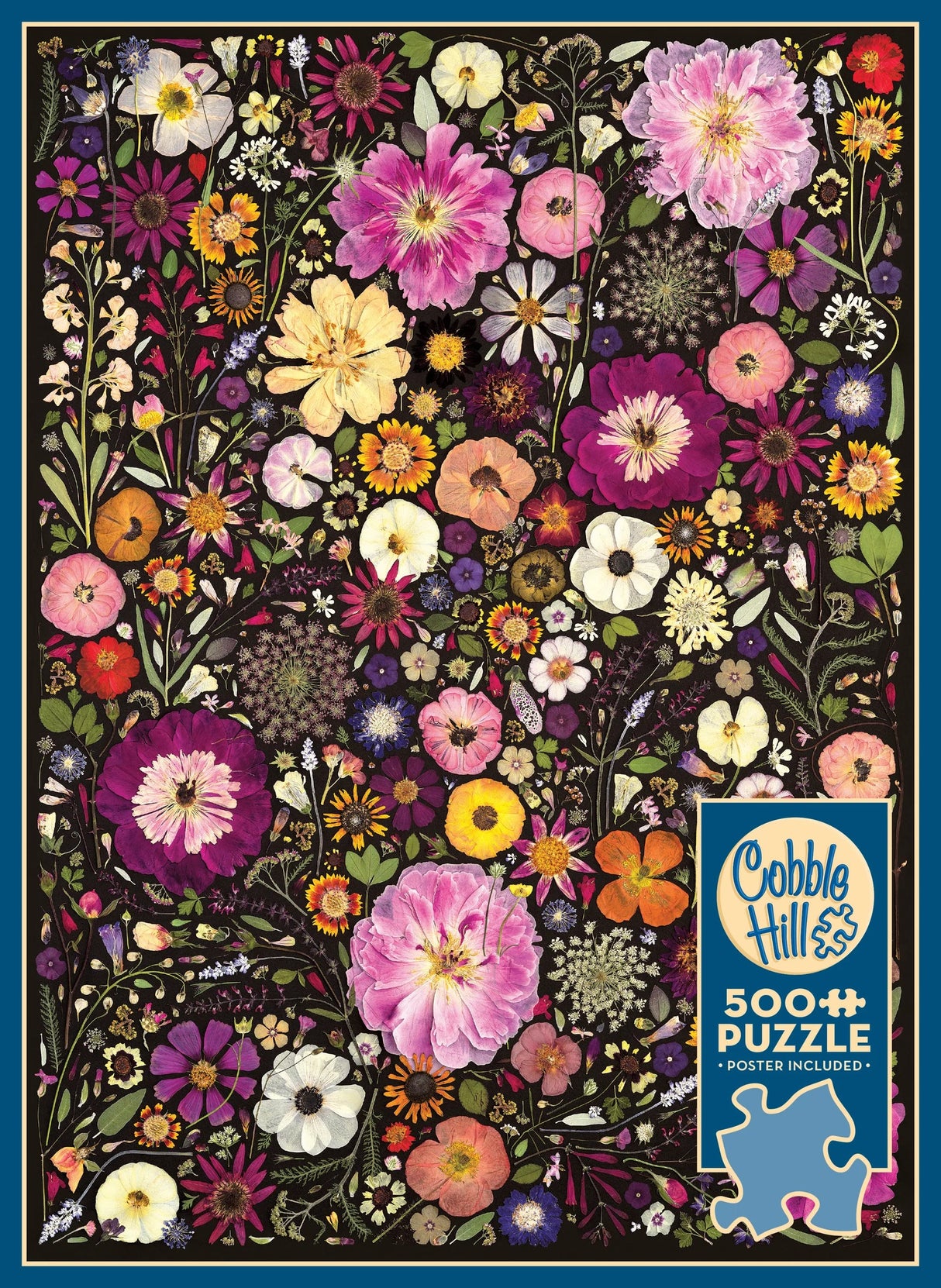 Cobble Hill Flower Press: Little Hollow & Red Daisy | 500 Piece