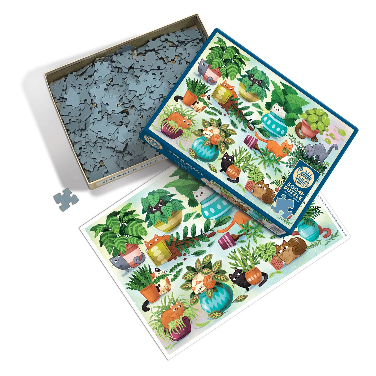 Cobble Hill Cat vs. Plants 500 Piece Puzzle