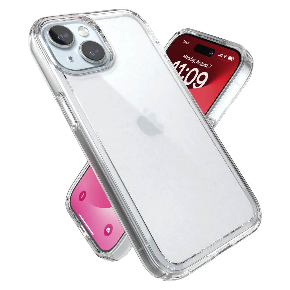 Speck - Gemshell Grip Case for iPhone 15 / 14 / 13 / iPhone 16e - Clear