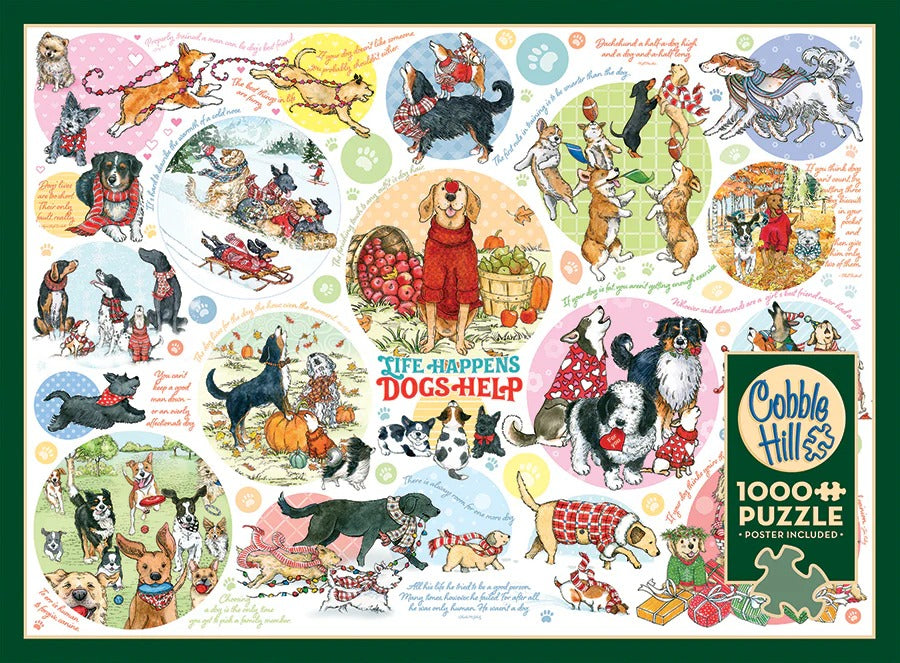 Cobble Hill Dog Thoughts 1000 Piece Puzzle