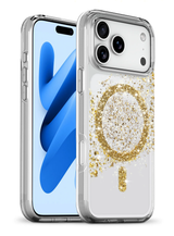 iPhone 17 Pro Sparkleline Series Light MagSafe Compatible Case - Gold Stripe