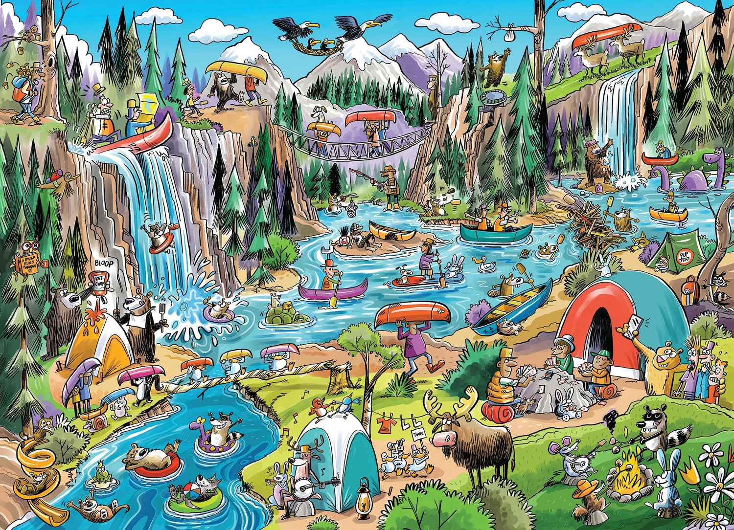 Cobble Hill DoodleTown: Portage Pandemonium 1000 Piece Puzzle
