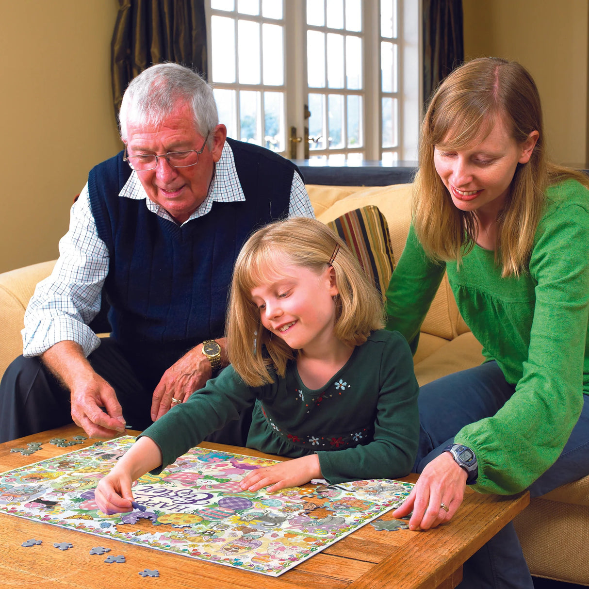 Cobble Hill Happy Easter | Family Pieces 350 Puzzle