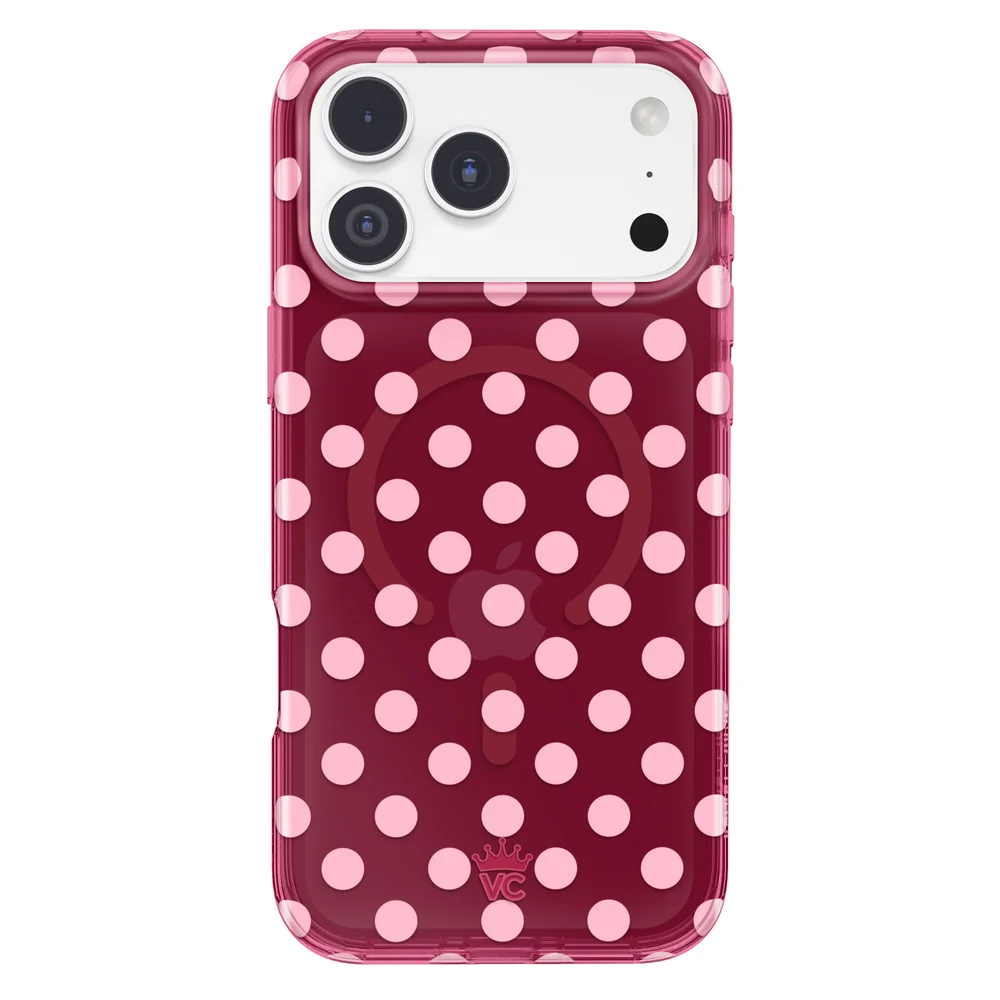 VELVET CAVIAR MagSafe Case for Apple iPhone 18 Pro Max / 17 Pro Max, Raspberry Polka Dot