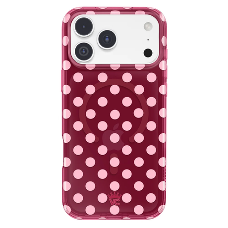 VELVET CAVIAR MagSafe Case for Apple iPhone 18 Pro Max / 17 Pro Max, Raspberry Polka Dot