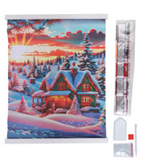 Crystal Art ‘Winter Sunset’ Scroll Kit 40x50cm