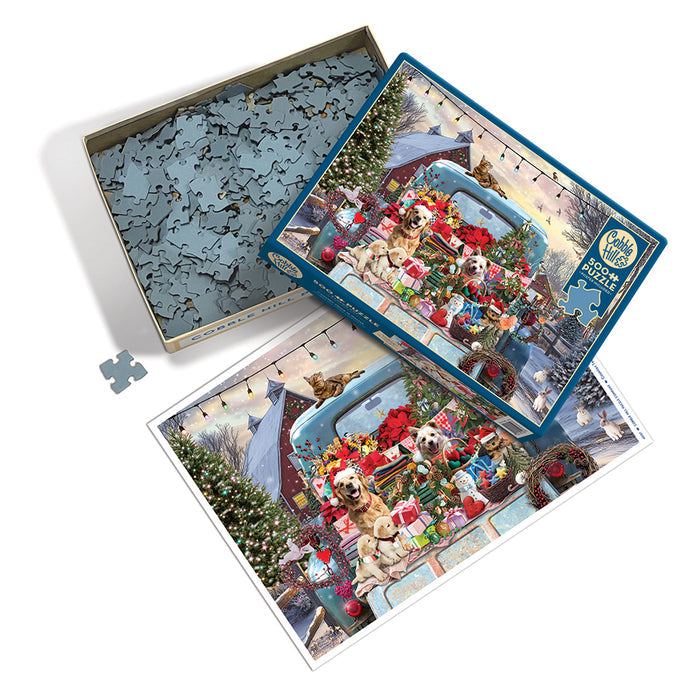 Cobble Hill Country Truck in Winter | 500 Piece Puzzle | AI Assistance