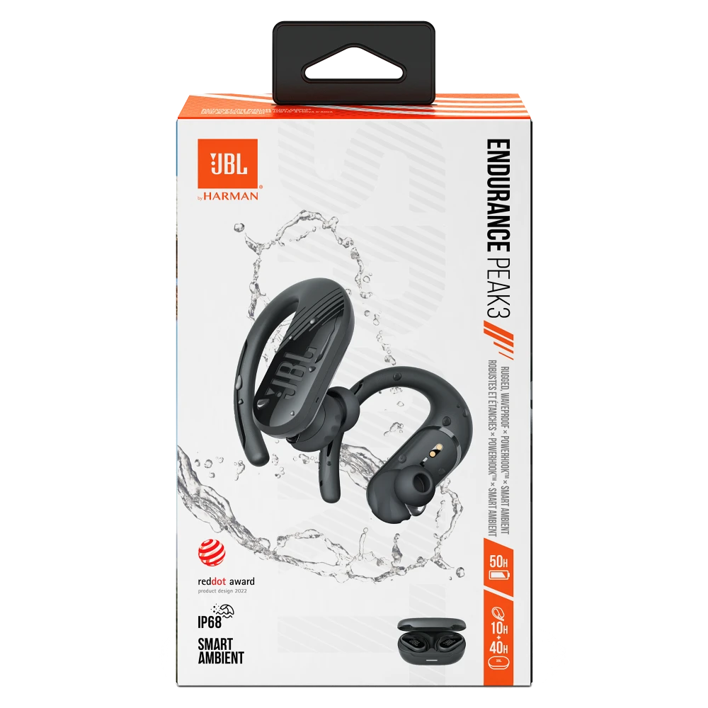 Jbl - Endurance Peak 3 True Wireless Waterproof In Ear Headphones - Black