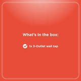 RadioShack 3 Outlet Wall Tap + 2 USB -C + 2 USB with Overload protection 490J 6100857