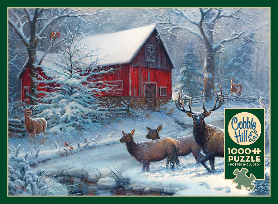 Cobble Hill 1000 Piece Puzzle - Winter Magic - Sample Poster Included