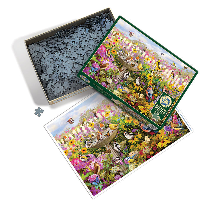 Cobble Hill Backyard Bird Bath | 1000 Piece Puzzle