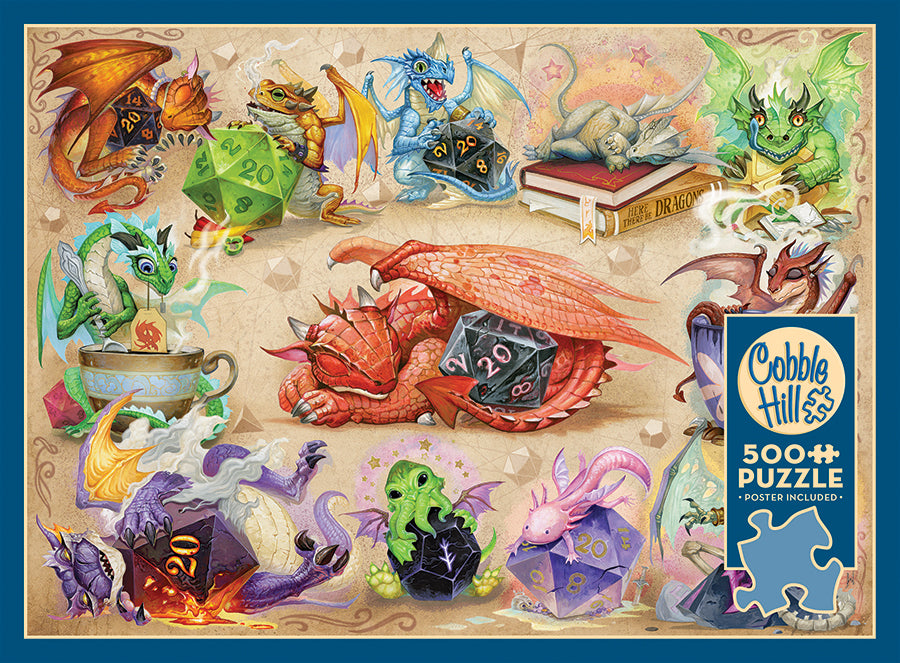 Cobble Hill D20 Dragons | 500 Piece Puzzle