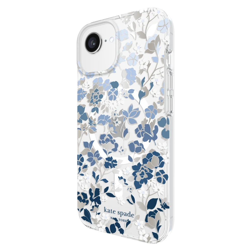 Kate Spade - Protective MagSafe Case for iPhone 16e /15/14/13 - Flowerbed Blue
