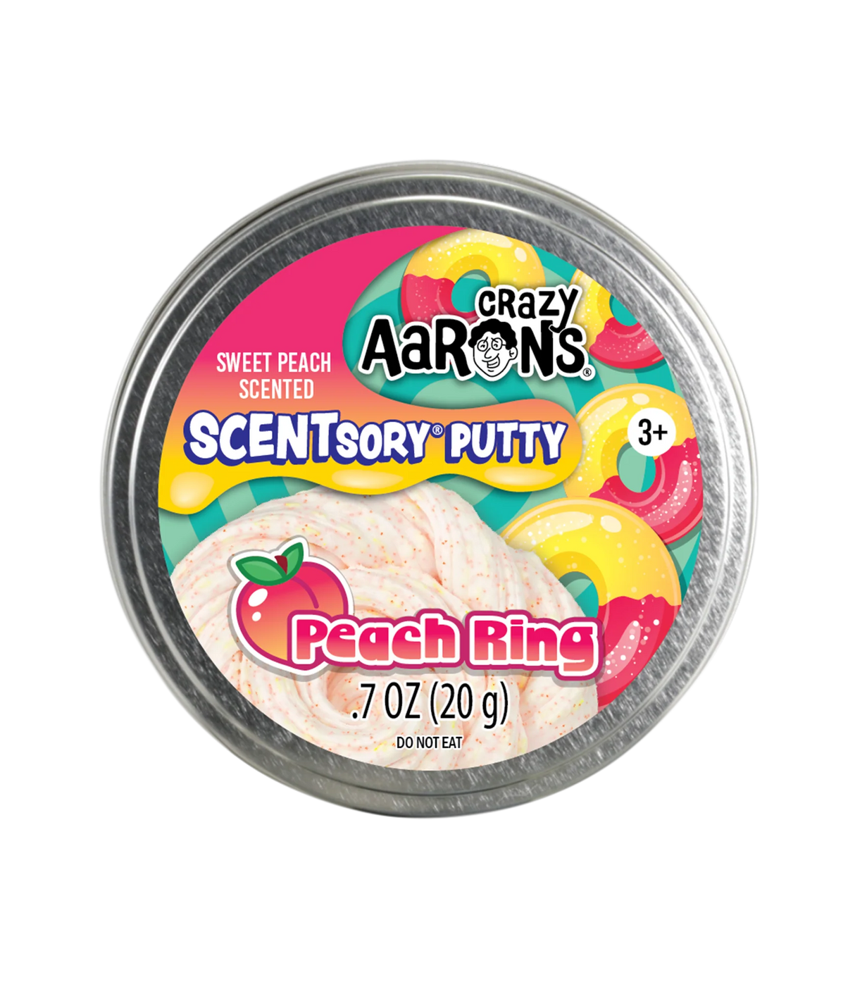 Crazy Aaron's Scentsory Peach Ring Thinking Putty